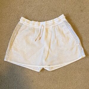 Nike Women's White Athletic Mesh Shorts